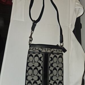 Coach Black and Cream Crossbody Bag